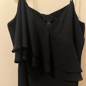 JCrew Black Frill Tank Size 8